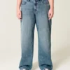 Høybuksede baggy jeans