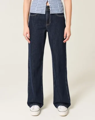 Høybuksede baggy jeans