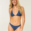 Jacquard-bikinibukse med doble stropper