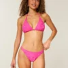 Jacquard-bikinibukse med doble stropper