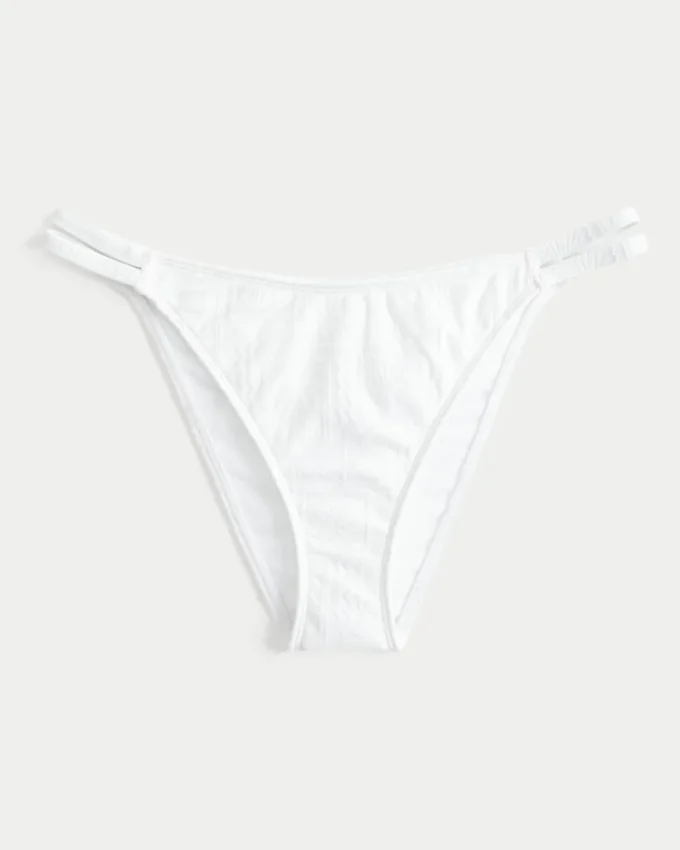 Jacquard-bikinibukse med doble stropper