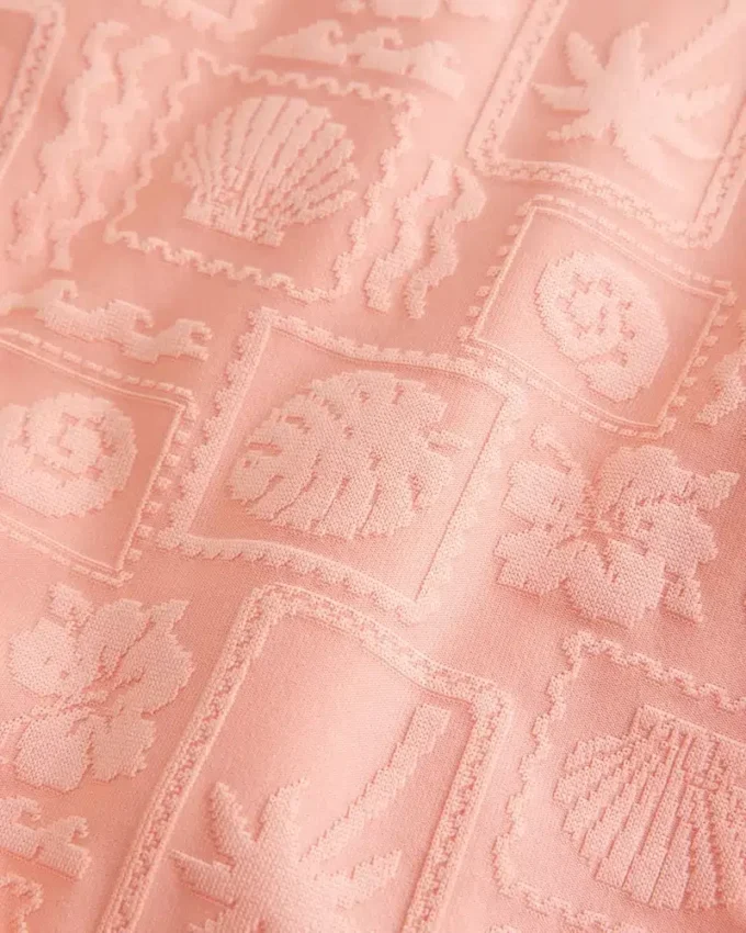 Jacquard-bikinibukse med doble stropper