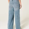 Justerbar midje Lav midje Medium vasket baggy jeans