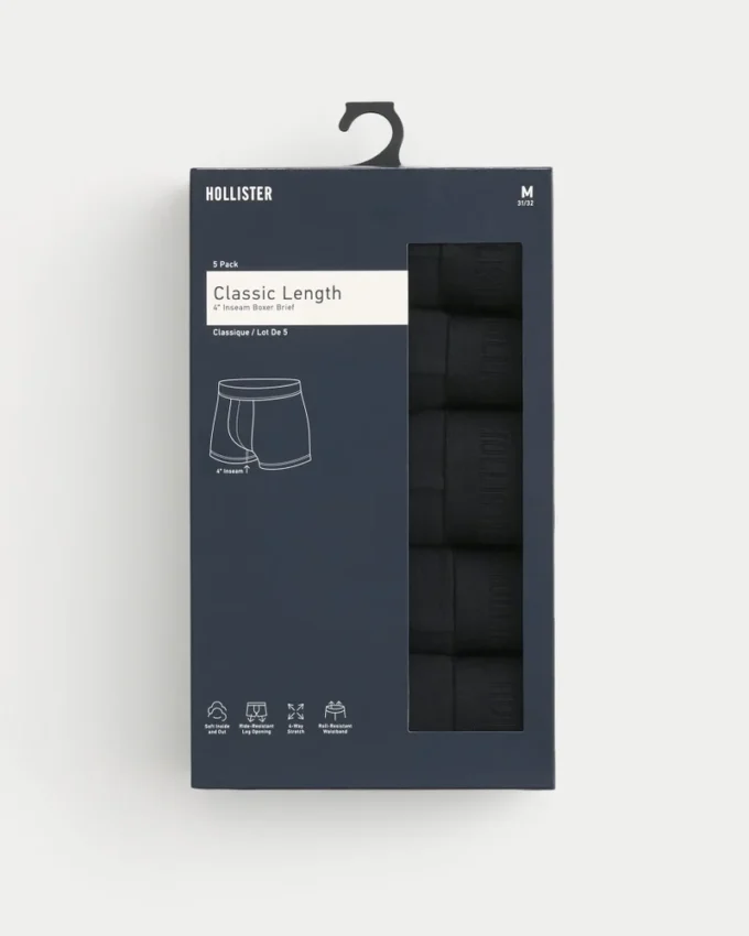 Klassisk lengde boxershorts 5-pakning