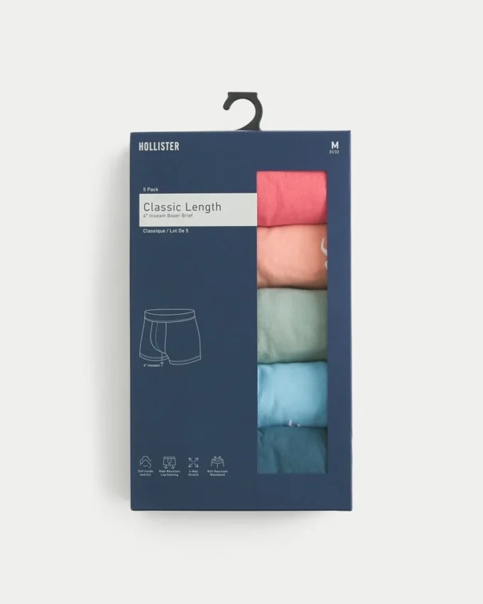 Klassisk lengde boxershorts 5-pakning