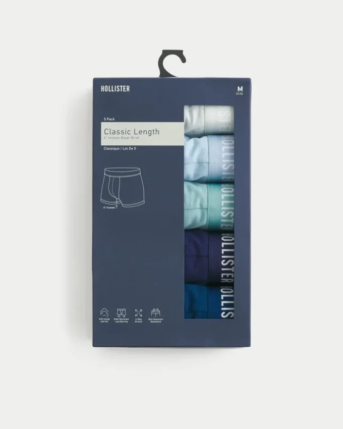 Klassisk lengde boxershorts 5-pakning