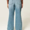 Kurvede baggy jeans med høy midje