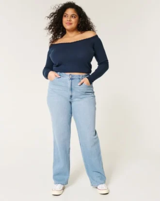 Kurvet Ultra High-Rise Medium Wash Dad Jeans