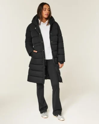 Lang pufferparkas