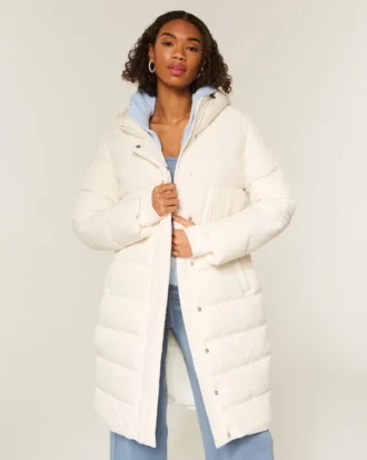 Lang pufferparkas