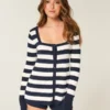 Langermet babydoll-genser med firkantet hals
