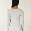 Langermet babydoll-genser med firkantet hals