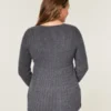 Langermet babydoll med firkantet hals