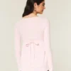 Langermet babydoll-top med enkel blonderkant