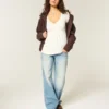 Langermet babydoll-top med klembust