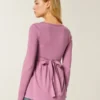Langermet babydoll-top med klembust
