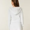 Langermet fleece-kjole med hette