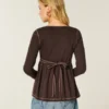 Langermet Henley Babydoll-top
