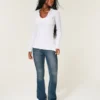 Langermet Henley med hette