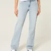 Lav midje, lys vask, avslappet, rett jeans