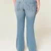 Lav midje, medium vask, bootcut-jeans