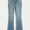 Lav midje, medium vask, bootcut-jeans