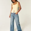 Lav midje, medium vask Los Angeles grafisk baggy jeans