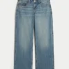 Lav midje, medium vask Los Angeles grafisk baggy jeans