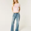 Lav midje, medium vasket, avslappet, rett jeans