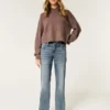 Lav midje, medium vasket, avslappet, rett jeans