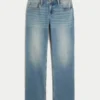 Lav midje, medium vasket, avslappet, rett jeans