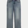 Lav midje, medium vasket, avslappet, rett jeans