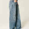 Lav midje, medium vasket baggy jeans med stjernegrafikk