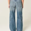 Lav midje, medium vasket baggy jeans med stjernegrafikk