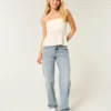 Lav midje, medium vasket, løs jeans
