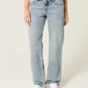 Lav midje, medium vasket, løs jeans