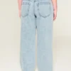Lav midje, revne, lyse, baggy jeans