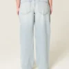 Lav midje, revne, lyse, baggy jeans