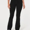 Lav midje, svarte bootcut-jeans
