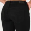 Lav midje, svarte bootcut-jeans