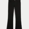 Lav midje, svarte bootcut-jeans