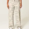 Lav midje Y2K Camo Baggy Jeans