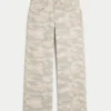 Lav midje Y2K Camo Baggy Jeans