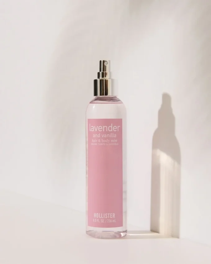 Lavendel og vanilje hår- og kroppsspray