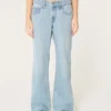 Lavt sittende baggy jeans i medium vask