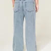 Lavt sittende baggy jeans i medium vask