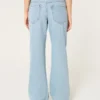 Lavt sittende baggy jeans i medium vask