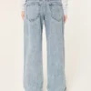 Lavt sittende baggy jeans i medium vask