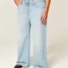 Lavt sittende baggy jeans med slitt look
