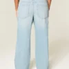 Lavt sittende baggy jeans med slitt look